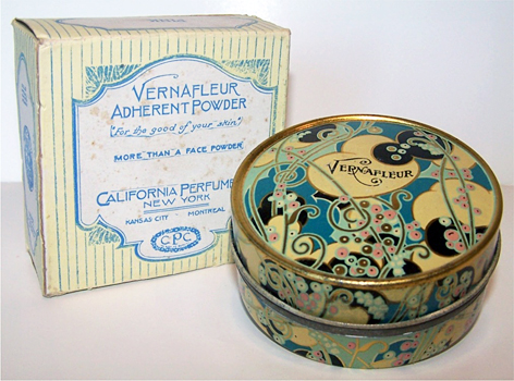 Near Mint Vernafleur Ardent Face Powder Tin with Box - 1926