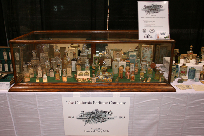 California Perfume Company Display at FOBHC Expo: Center Display with Rarest Items