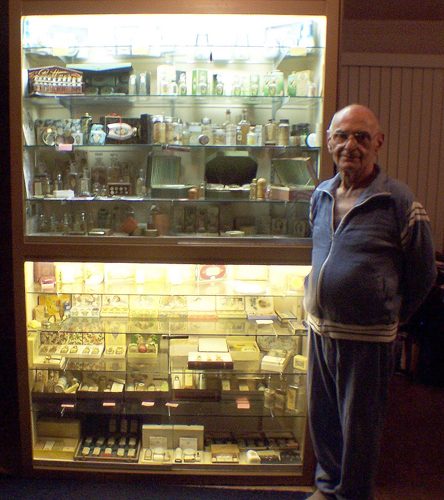 Mr. Richard Pardini posing in front of his CPC collection