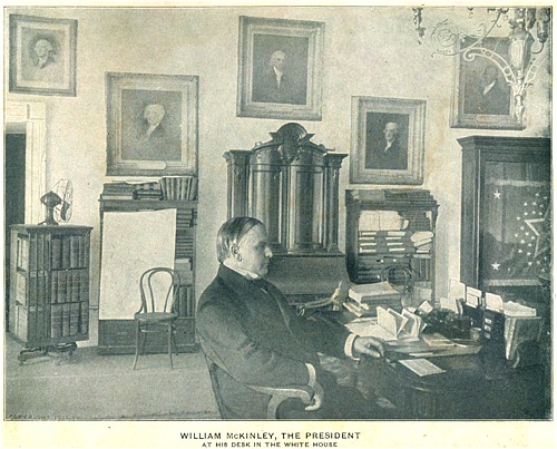 President McKinley in his office at the White House