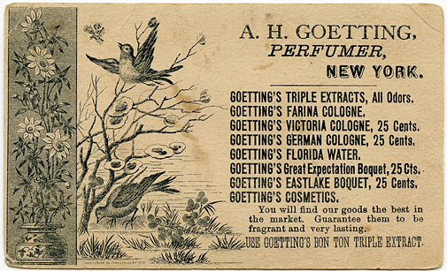 A. H. Goetting Trade Card - 1880