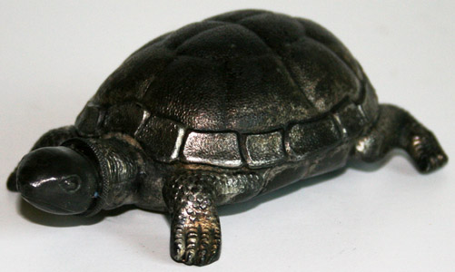 Goetting & Co., NY Metal Turtle Perfume Container - late 1880s
