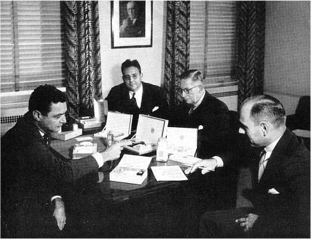 David H. McConnell, Jr. in a Meeting - 1938