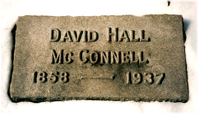 Grave Marker for David Hall McConnell, Sr.