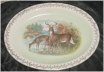 Representative Award Plate depicting two deer - 1930s