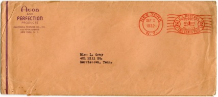 CPC Avon/Perfection Envelope - 1932