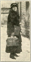 Representative with her catalog - 1928