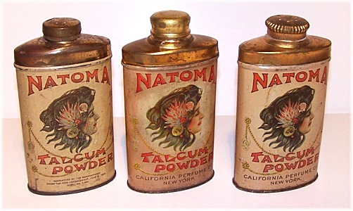 Three Natoma Talcum Tins - 1914