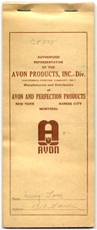 CPC/Avon Customer Order Book - 1939