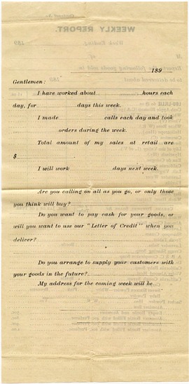 CPC Product Order Form - mid-1890s - Back