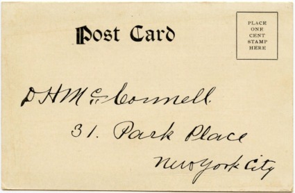 CPC Depot Manager's Weekly Work Record Post Card - 1910 - Front