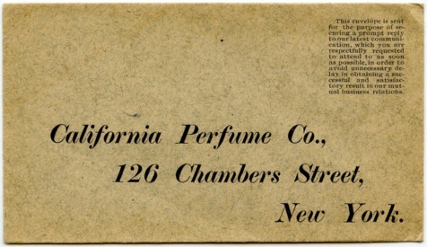 CPC Product Order Form Envelope - Early 1900s