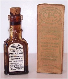 Vanilla Tonka and Vanilla Flavor Sample Bottle and Box - October, 1910