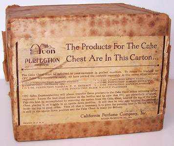 Contents Box for the 1933 Cake Chest Set