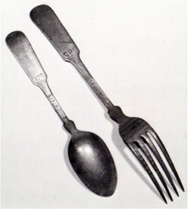 Spoon and Fork from the Suffern Laboratory Cafeteria - Unknown Date