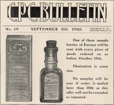 Vanilla Tonka and Vanilla Flavor Sample Advertisment - September, 1910