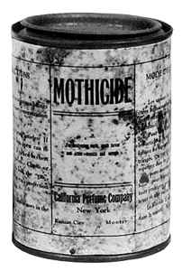Mothicide, one pound tin - 1924