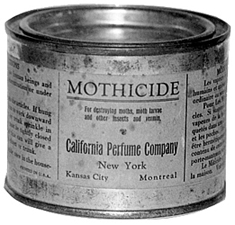 Mothicide, half pound tin - 1924
